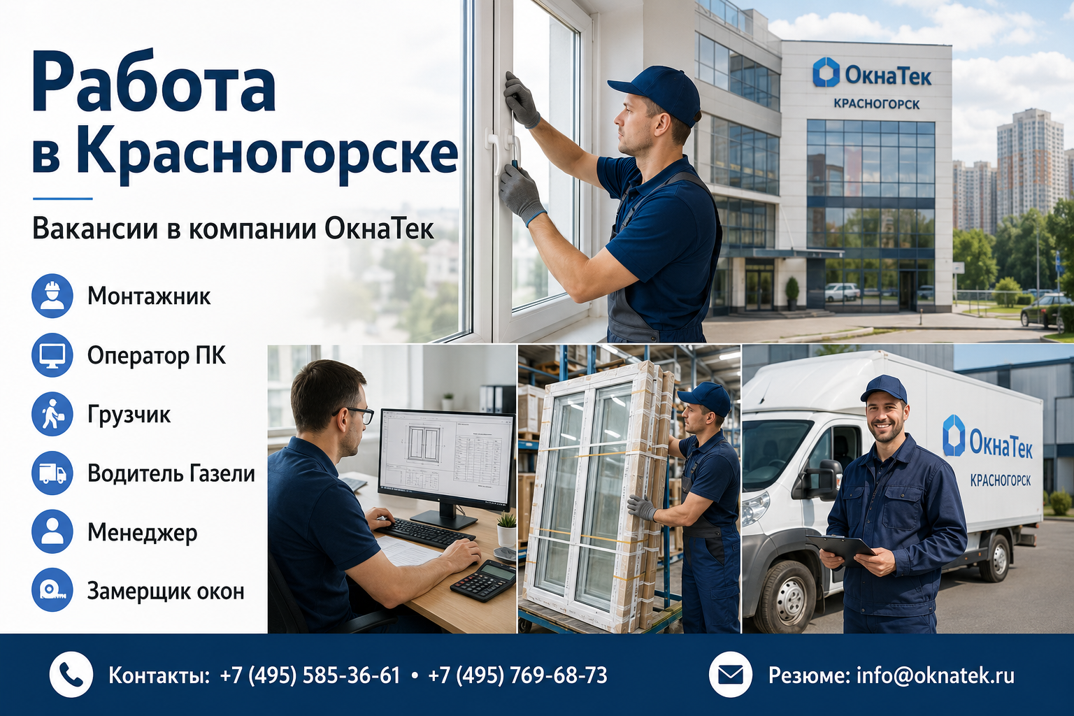 Работа в Красногорске: как оценивать вакансии работодателя на примере компании «ОкнаТек»