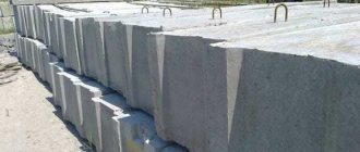 Concrete blocks for foundation