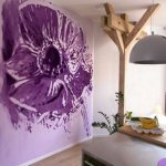 Flowers on the wall: DIY flower drawing