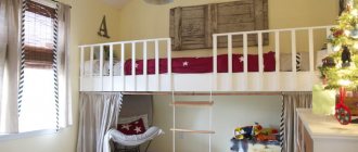 Children&#39;s room - arrangement of furniture in the nursery