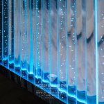Дизайн пузырьковой панели с голубой подсветкой
