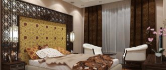 Bedroom design in oriental style: magical and fairy-tale interior for the brave