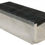 Concrete drainage road tray