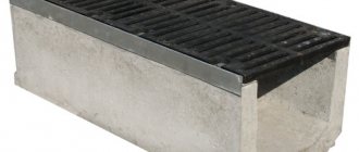 Concrete drainage road tray