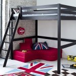 A bunk bed allows you to make good use of the room