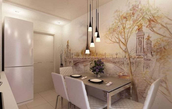 idea of ​​a beautiful home style with wall painting
