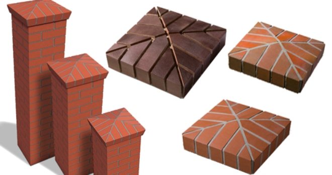 Brick caps for pillars
