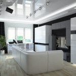 Kitchen - living room: design project 18 sq m and 19 sq m