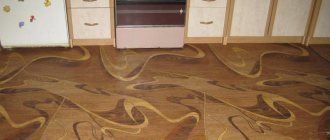 Linoleum with abstract pattern