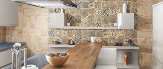 Patchwork tiles in a spacious kitchen
