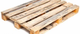 POD - wooden pallet on supports
