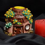Candlestick made of polymer clay