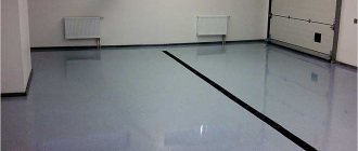 Полированный бетонный пол в гараже