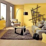 an example of using an unusual yellow color in apartment decor
