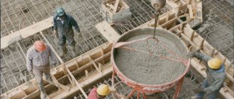 The process of heating the concrete mixture