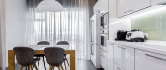 Curtains for the kitchen in a minimalist style