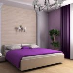 combination of lilac color in bedroom decor