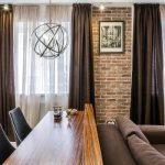 Modern curtains in a loft-style interior 2019 are not only protection from excess light; it is also necessary to take into account the rules for choosing colors and the quality of the material.