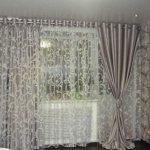 light cotton tulle in the living room interior