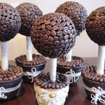 Topiary from coffee beans: 8 beautiful ideas step by step (photo)