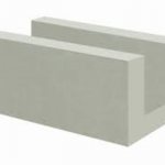 U-shaped aerated concrete block