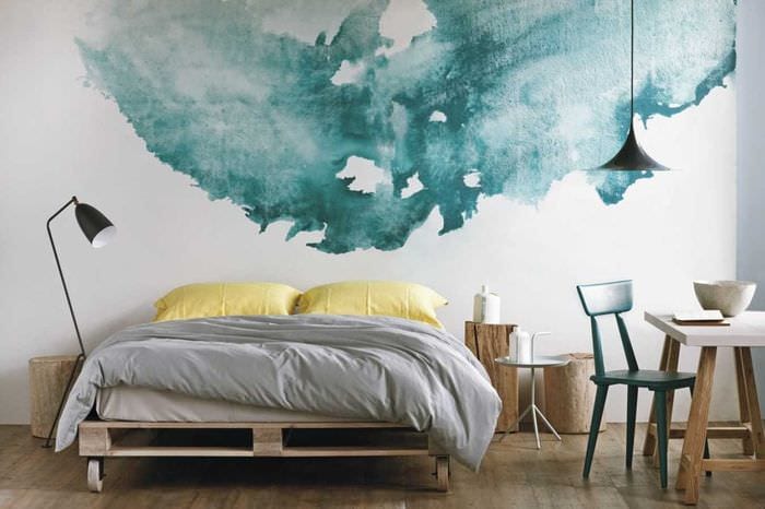 option for a beautiful apartment style with wall paintings