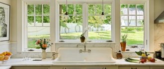 It is better to choose light-loving plants for a kitchen with large windows.