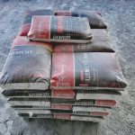 selection of cement in bags